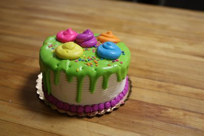 Neon Green 6" Drip Cake